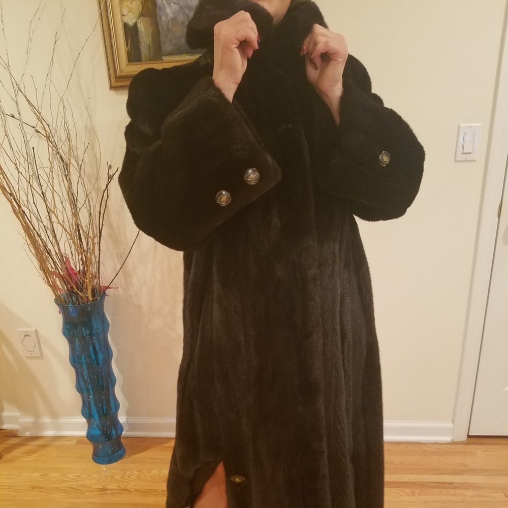 Mink BLACKGLAMA full length fur coat